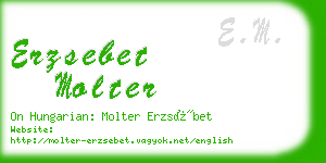 erzsebet molter business card